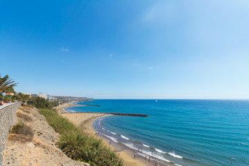 Playa Ingles, Mas Palomas, Gran Canaria, on sunny summer day
