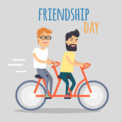 Friends Celebrating Friendship Day Vector Concept