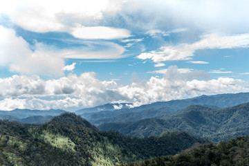 Mountain landscape with cloud sky