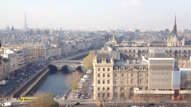 Panoramic aerial view of Paris.