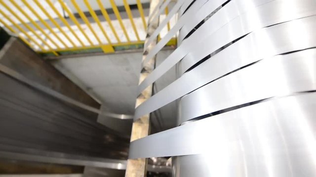Metal coils cutter machine.