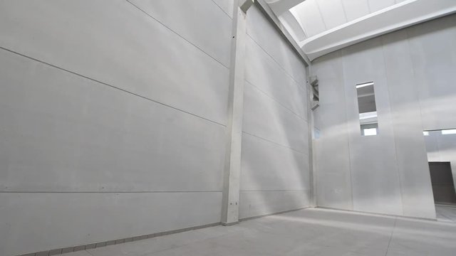 Building construction site interior empty view.