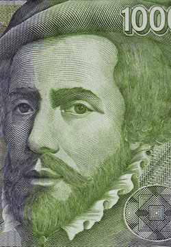 Hernan Cortes. 1000 Spain Peseta Detailed. 1992