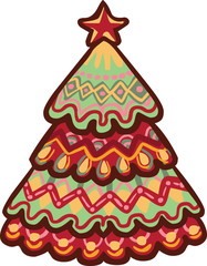 Christmas Tree Sticker Xmas Icon Symbol