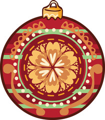 Christmas Ball Sticker Xmas Icon Symbol