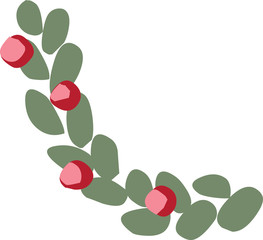 Christmas Wreath Sticker Xmas Icon Symbol