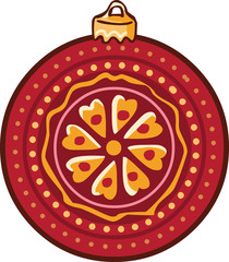 Christmas Ball Sticker Xmas Icon Symbol
