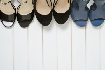 Female shoes background