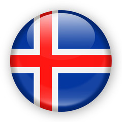 Iceland Flag Vector Round Icon