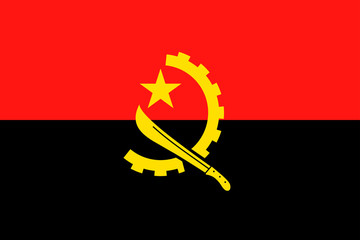 Angola Flag Vector Flat Icon - obrazy, fototapety, plakaty