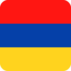 Armenia Flag Vector Square Flat Icon