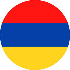 Armenia Flag Vector Round Flat Icon