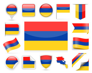 Armenia Flag Vector Set