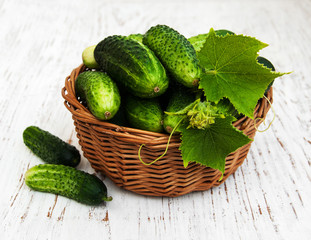 Fresh cucumbers