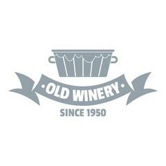Factory winery logo, simple gray style