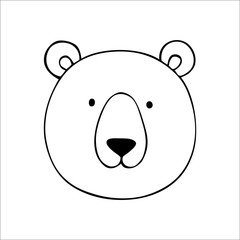 Vector bear. Hand drawn illustration