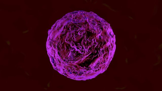 3D rendered Animation of a morphing Cancer Cell.
