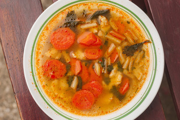 vegetables soup lunch
