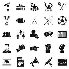 Business offer icons set, simple style