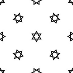 Star of David pattern seamless black