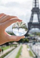 Paris in glass ball
