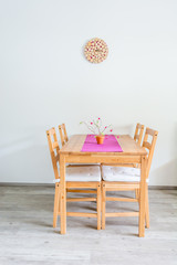 Minimalistic dinning table.