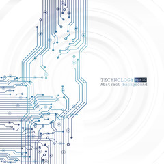 Obraz premium Vector circuit board illustration. Abstract technology