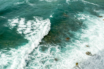 Fototapeta na wymiar Top view on sea waves