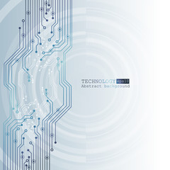 Vector circuit board illustration. Abstract technology