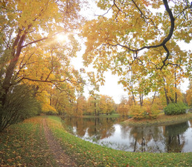 autumn day over the lake. Russia...