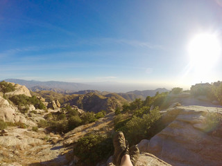 Enjoying the view after a long hike