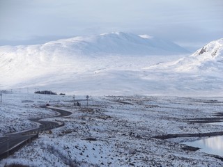 Loch Glascarnoch, Scotland, UK January 2016
