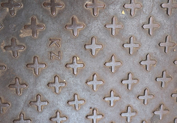 Metal floor texture background, pattern