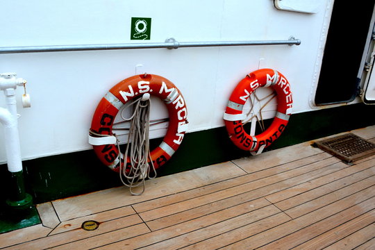 Marine Ship-School "Mircea". Constanta harbor at Black Sea.