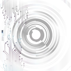 Vector circuit board illustration. Abstract technology
