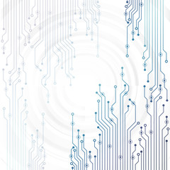 Vector circuit board illustration. Abstract technology