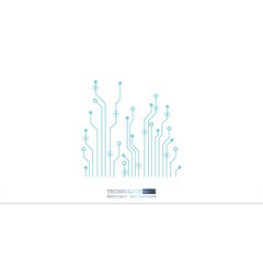 Vector circuit board illustration. Abstract technology