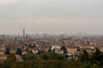 Bologna Skyline in smog