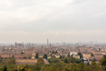 Fototapeta na wymiar Bologna Skyline in smog