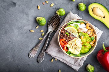 Bowl with healthy salad