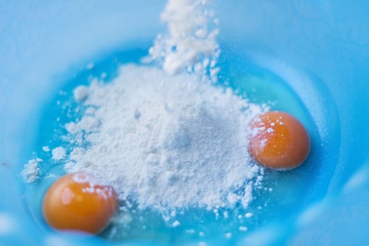 making puncake mixture