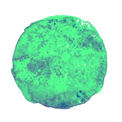 Green watercolor stain