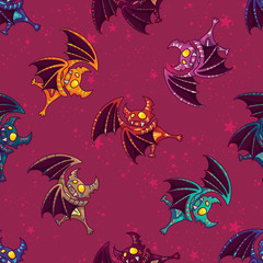 Cute hand drawn tribal bat pattern for Happy Halloween
