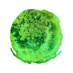 Green watercolor stain