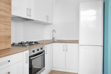 Interior of light modern kitchen