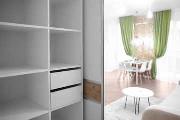 Beautiful wardrobe in room