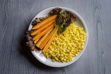 corn with carrots