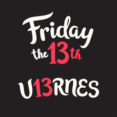 Friday the 13th lettering.