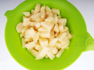 potatoes on a light background
