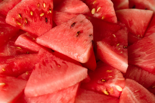 Slices of ripe watermelon as background